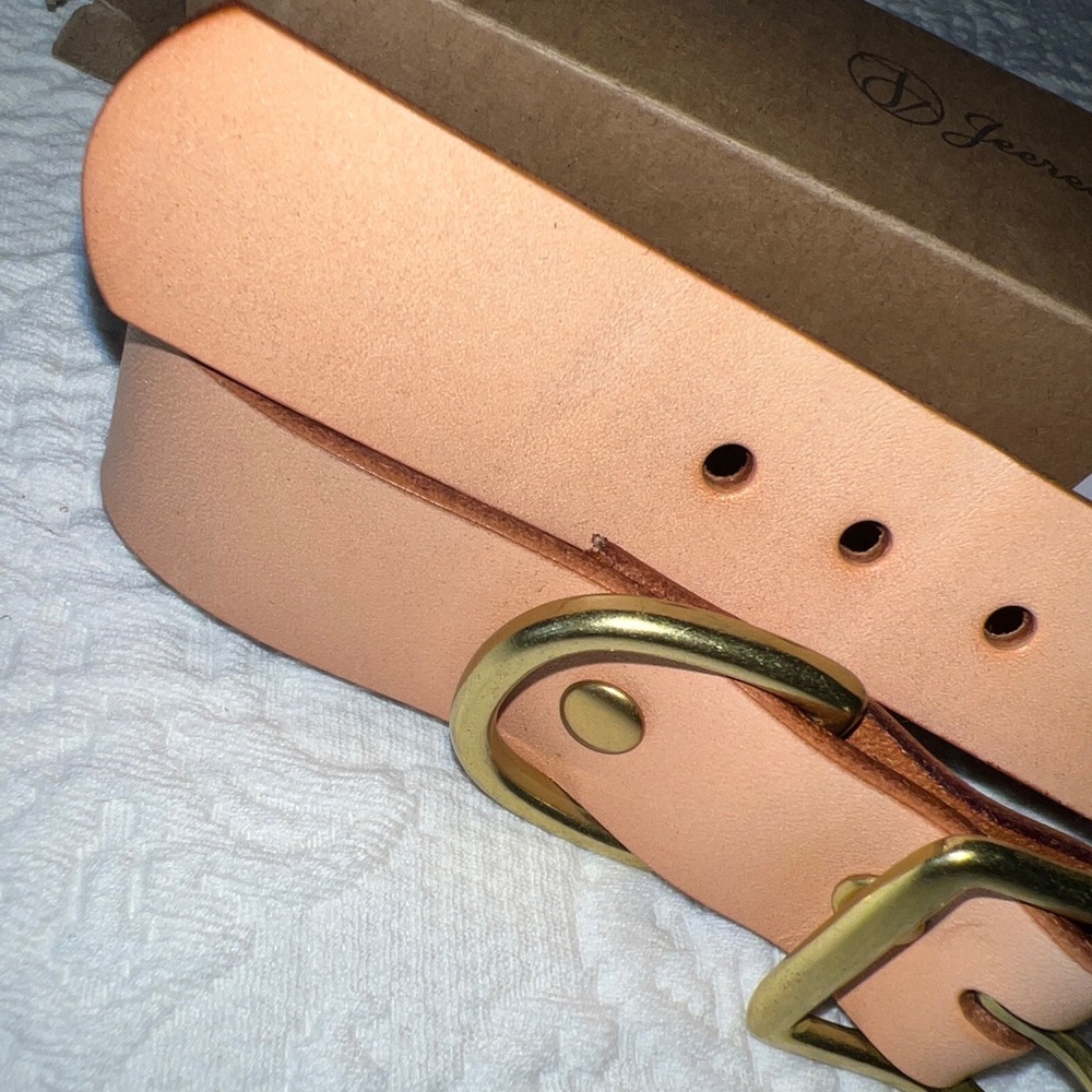 Jeereal Leather Dog Collar. 10 To 14 In Neck brown brand new